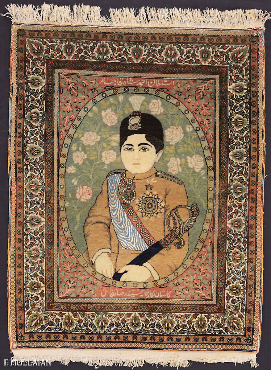 Tapis Persan Antique Kashan Mohtasham n°:23225866